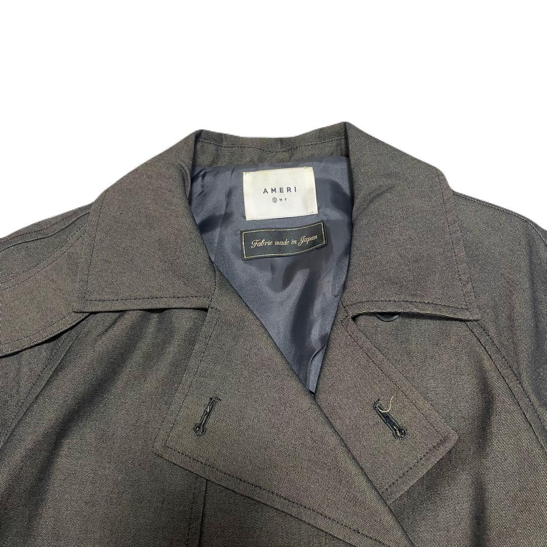 AMERI アメリ　MINIMAL FLARE LONG TRENCH COAT