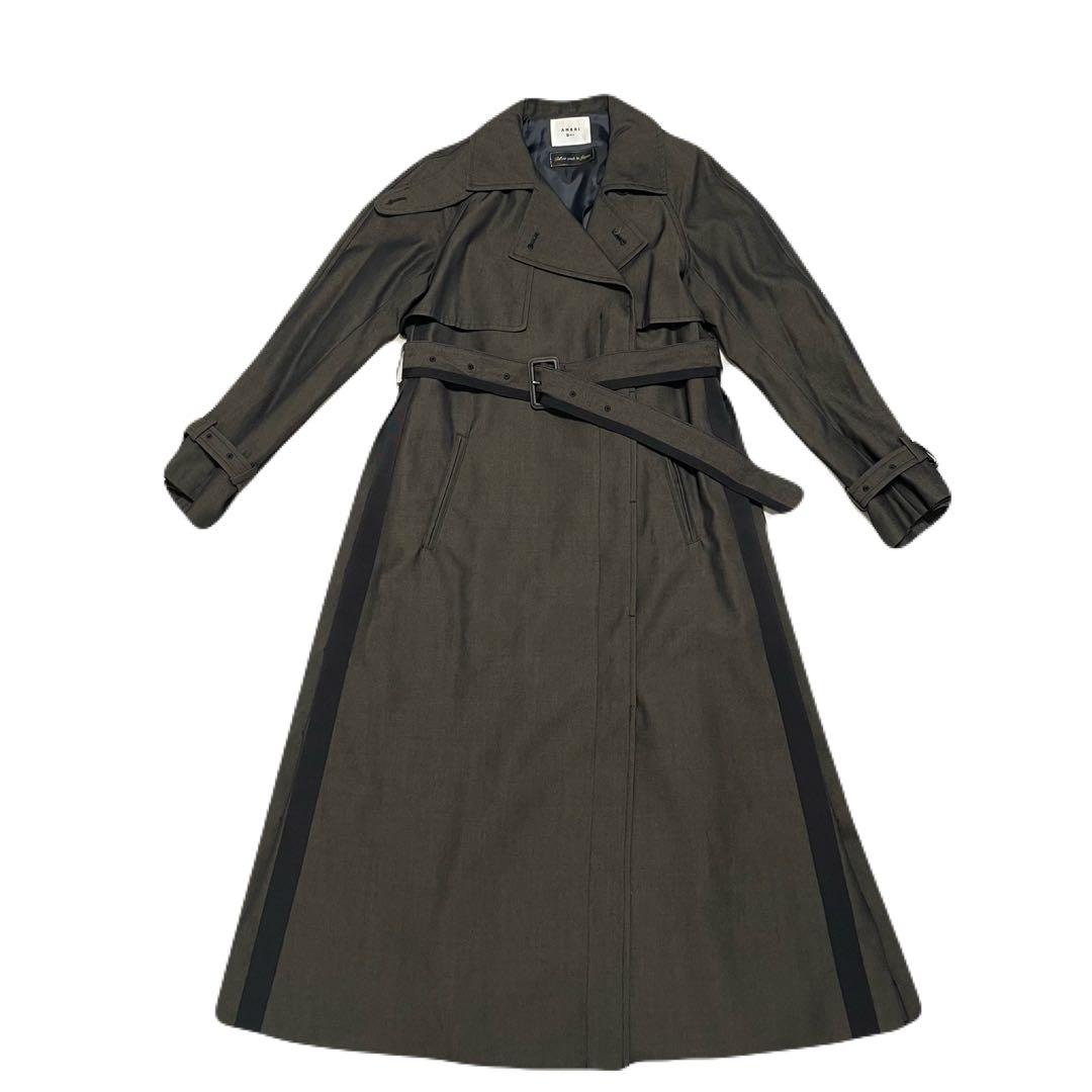 AMERI アメリ　MINIMAL FLARE LONG TRENCH COAT