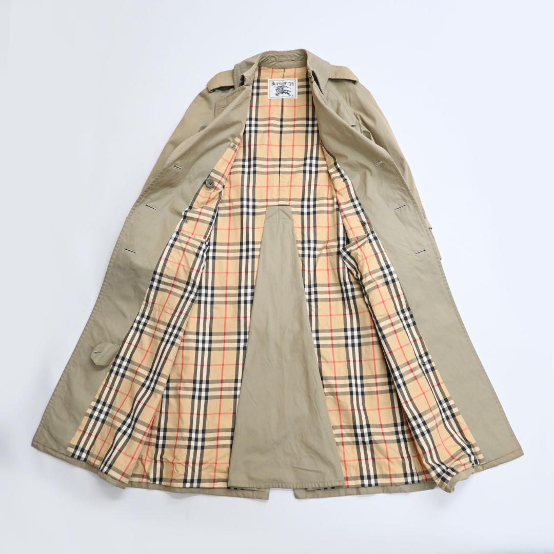 48168★年 バーバリーズ トレンチコート ノバチェック カーキベージュ