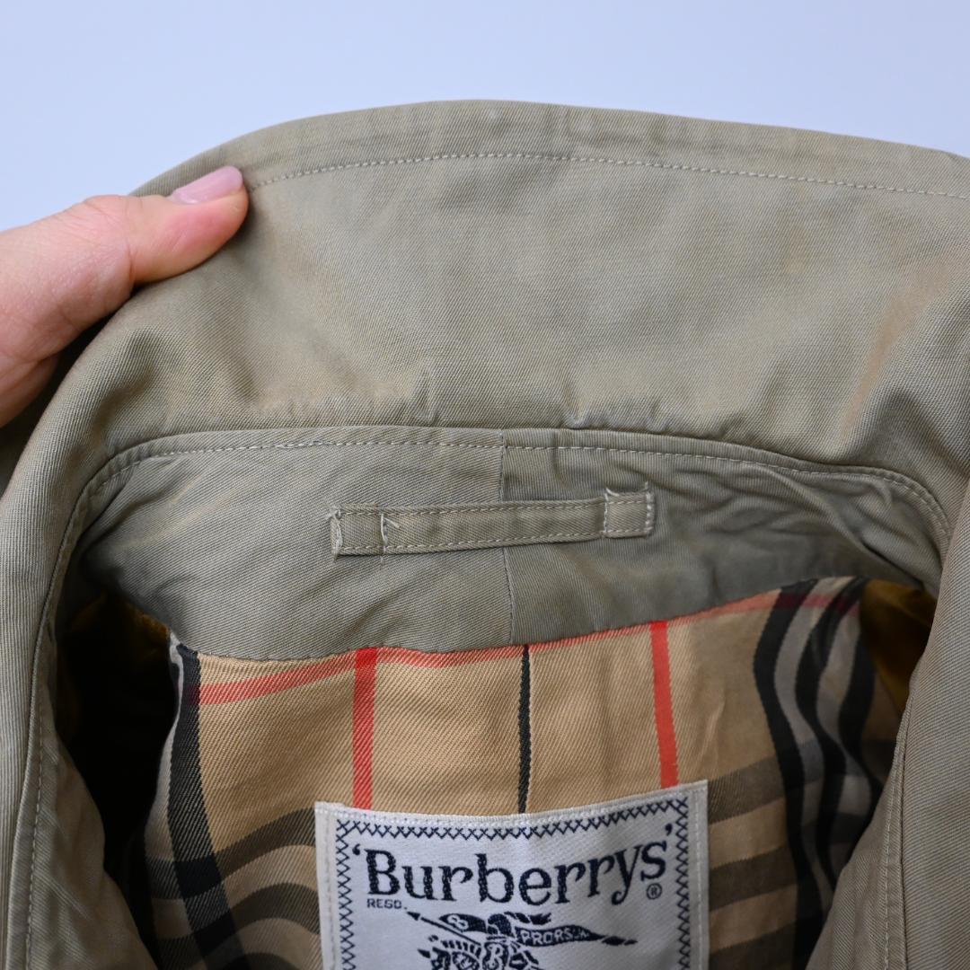 48168★年 バーバリーズ トレンチコート ノバチェック カーキベージュ