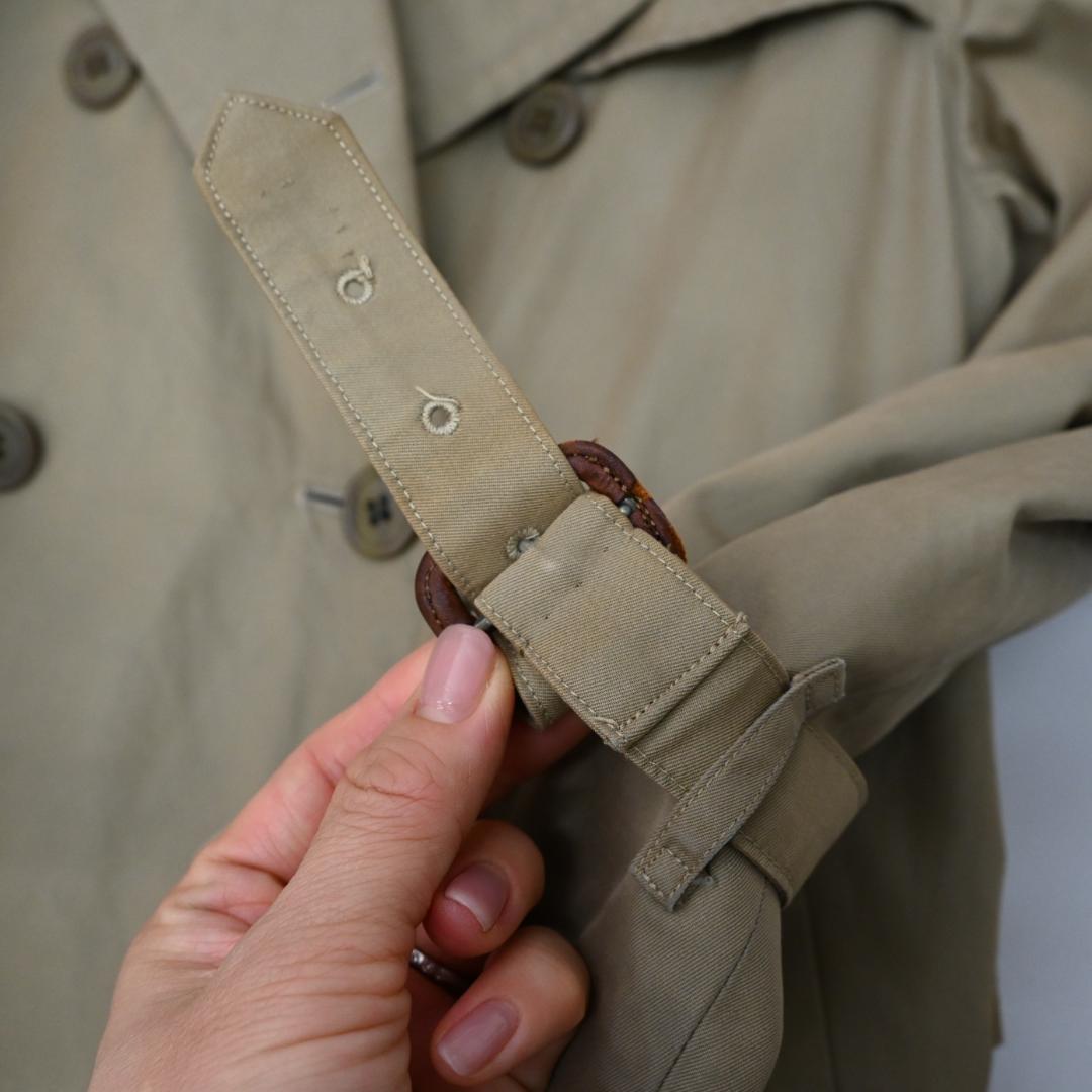 48168★年 バーバリーズ トレンチコート ノバチェック カーキベージュ