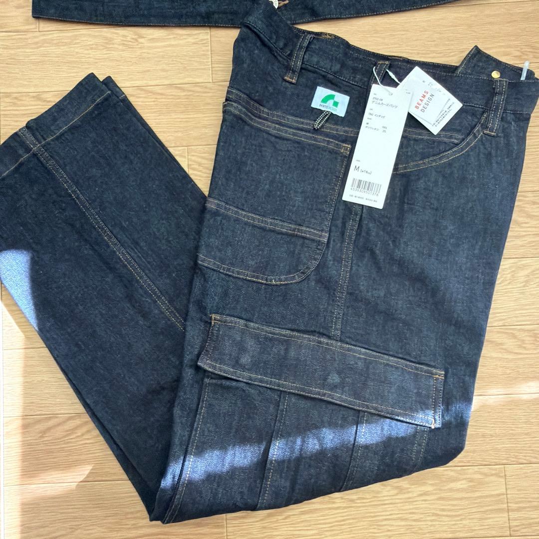 桑和　beams design デニム　上下セットアップ　サイズM
