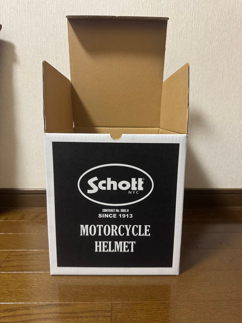 Schott ブラック ジェットヘルメット