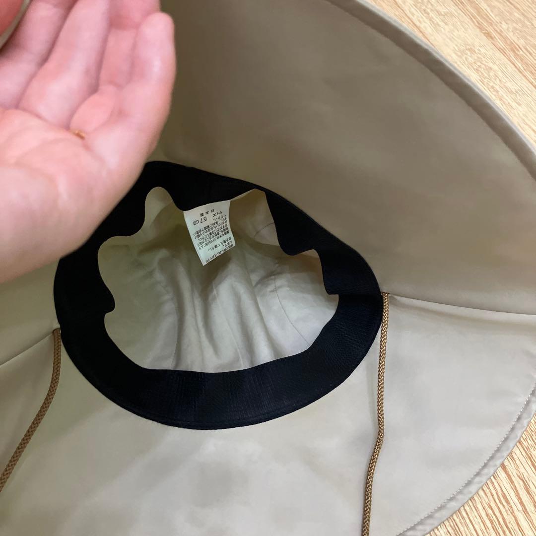 ＜IRIS 47＞CELLO ハット　バケット　サテン　ベージュ　帽子　紐