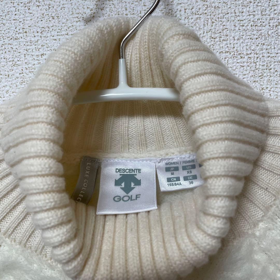 美品 ♡デサントゴルフ　リュクス　タートルネックニット　シャギー　クリスタル