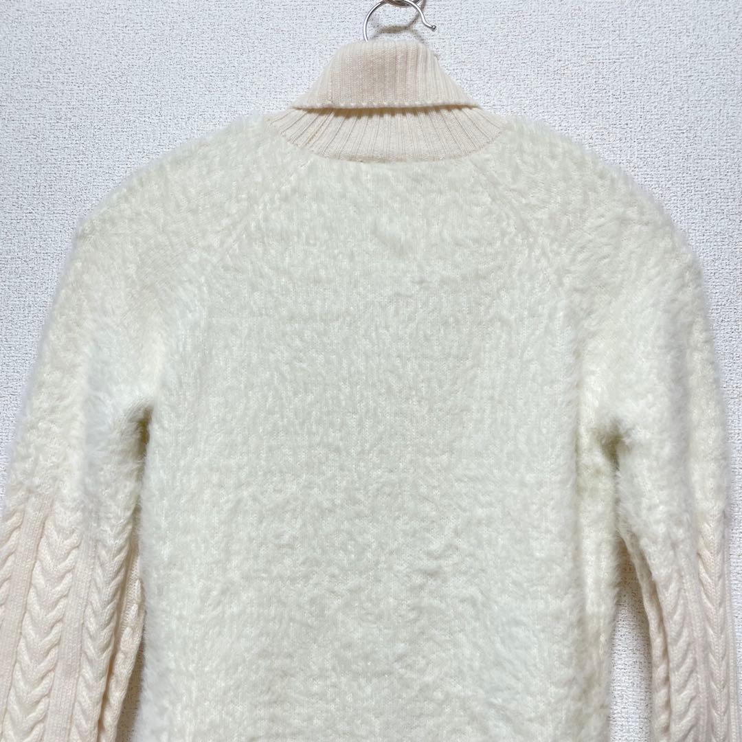 美品 ♡デサントゴルフ　リュクス　タートルネックニット　シャギー　クリスタル