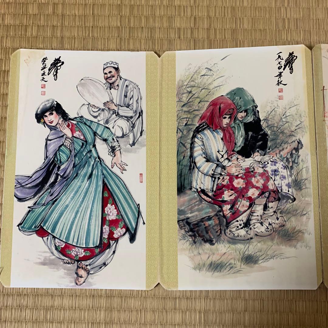 中国絵画　大型　名家　黄胄 煙浮遠岫巻 山水絵　国画　巻物　絵折りたたみ式