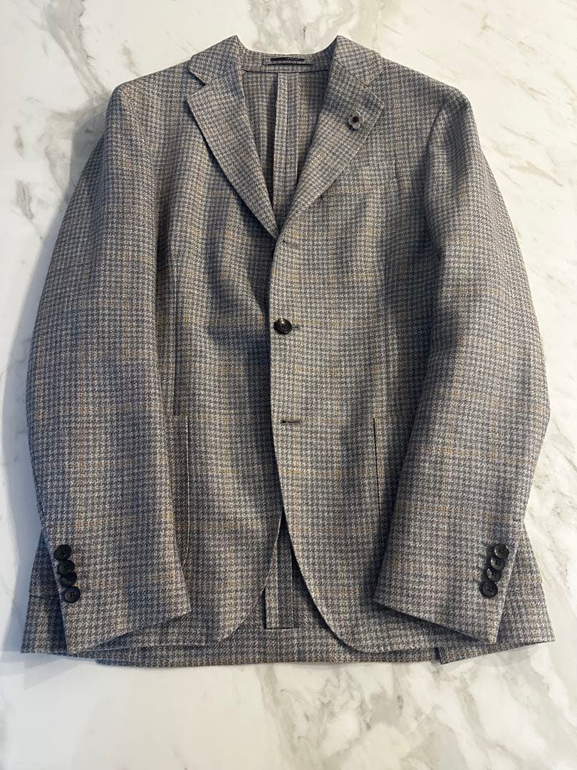 【美品】LARDINI ラルディーニ テーラードジャケット グレー 46