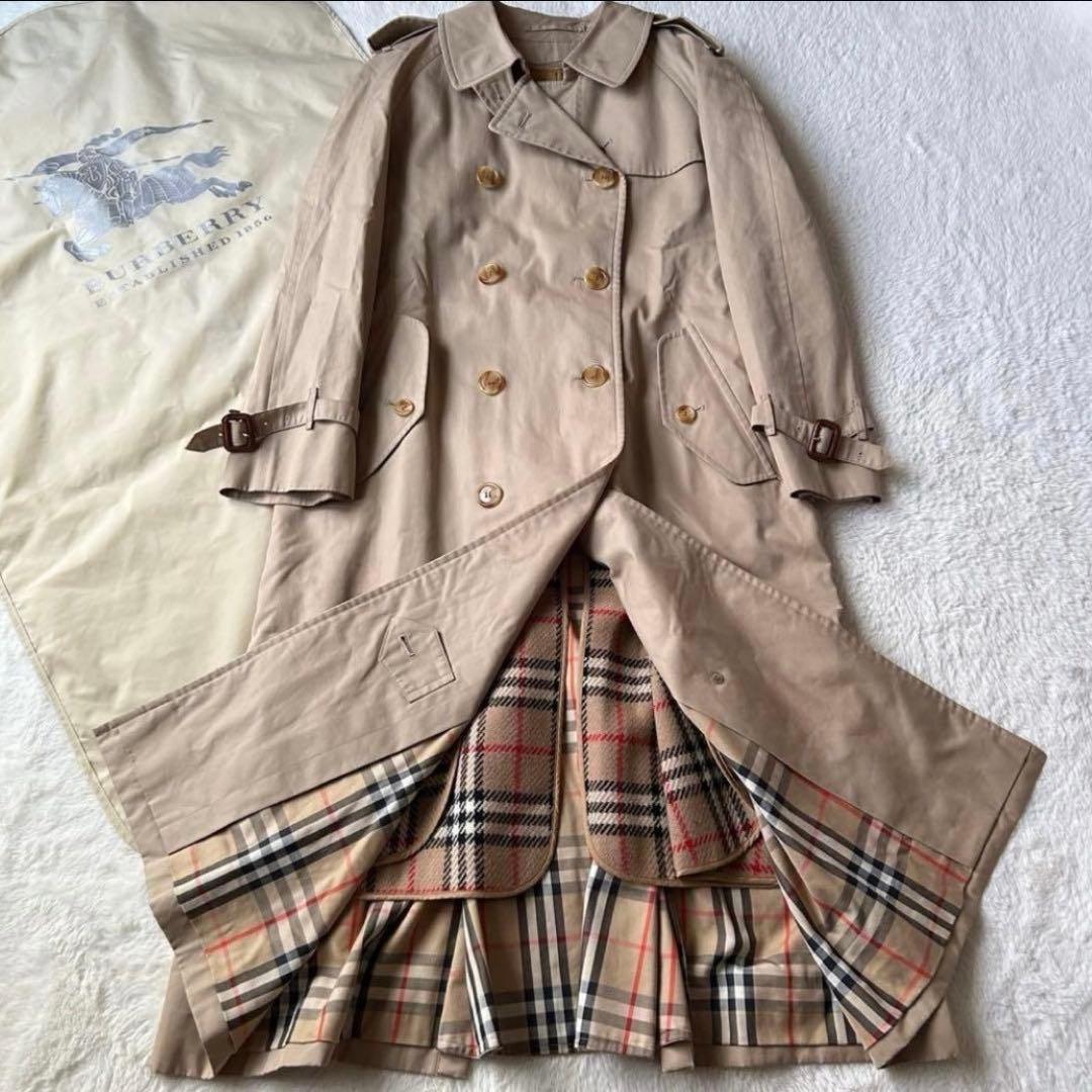 着丈110✨バーバリー トレンチコート ロング ノバチェック ライナー付き