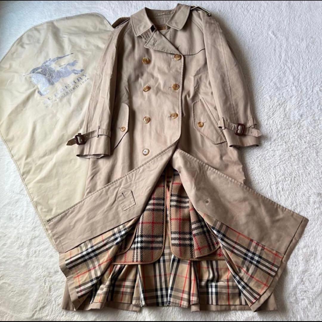 着丈110✨バーバリー トレンチコート ロング ノバチェック ライナー付き