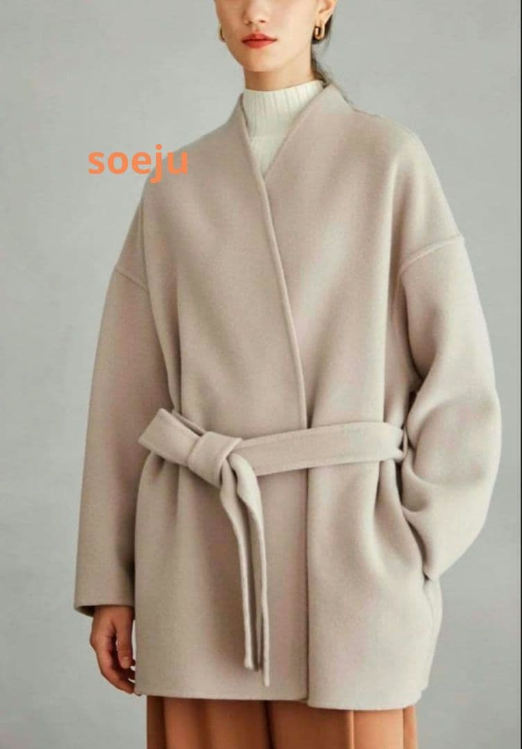 SOEJU ソージュ ウールリバーミディコート