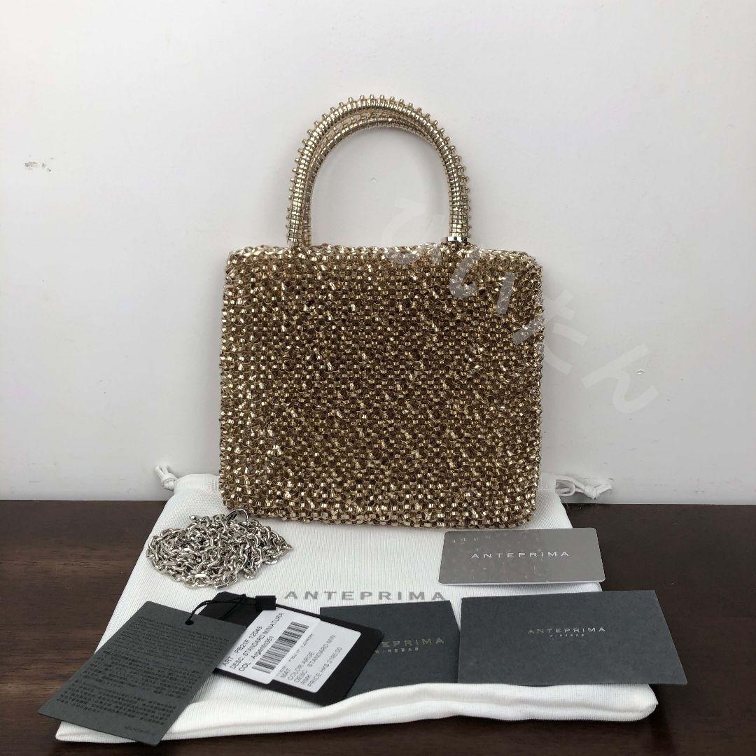 ANTEPRIMA ワイヤーバッグ ミニアトゥーラ シルバーゴールド