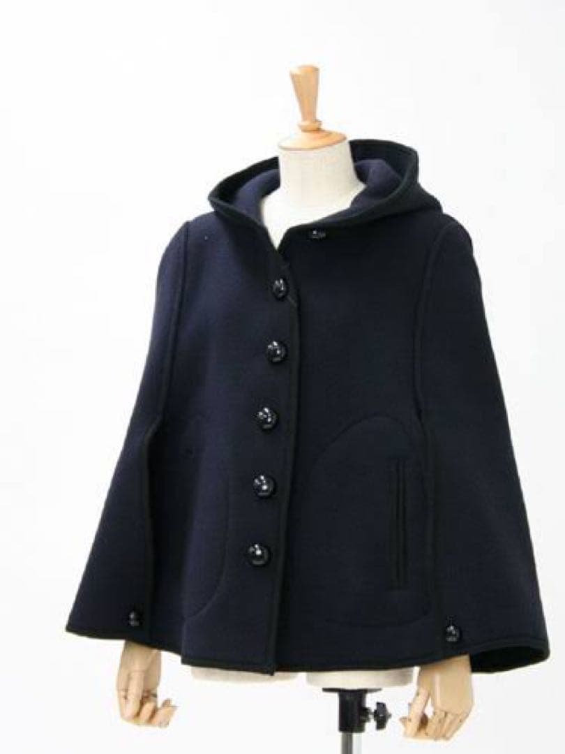 MACKINTOSH フード付きネイビー ポンチョ