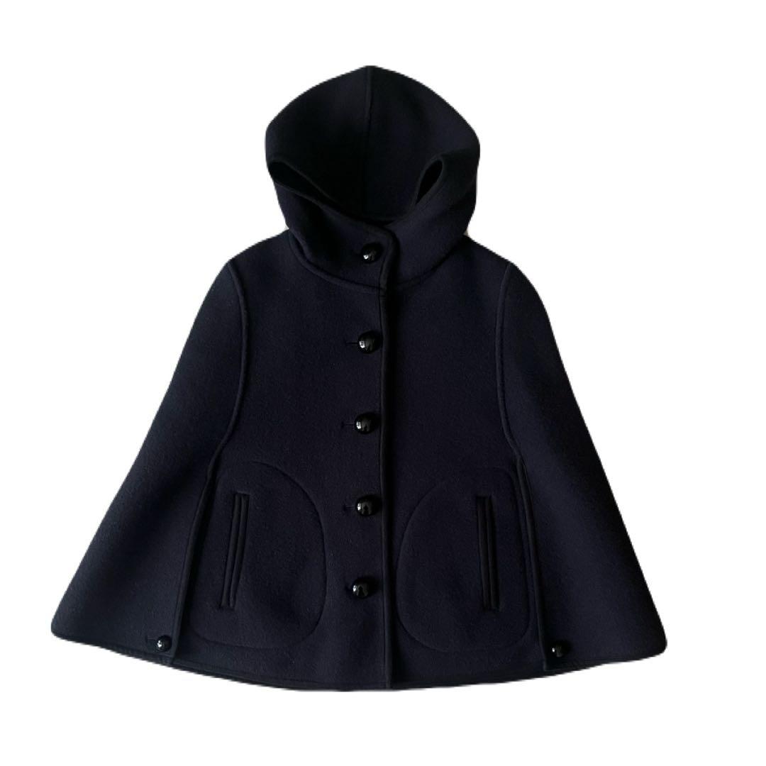 MACKINTOSH フード付きネイビー ポンチョ