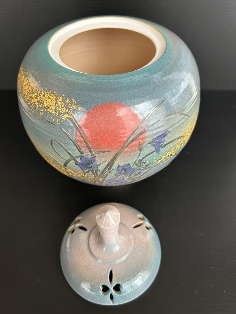 陶彩景 秋草図香炉 (十二世 坂高麗左衛門) (バービー様ご予約品 )