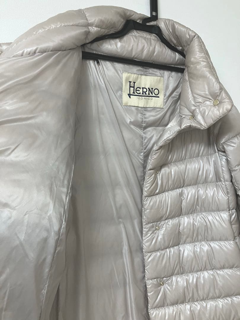 Herno★ふわふわダウンコート★Amelia★シャンパングレージュ44