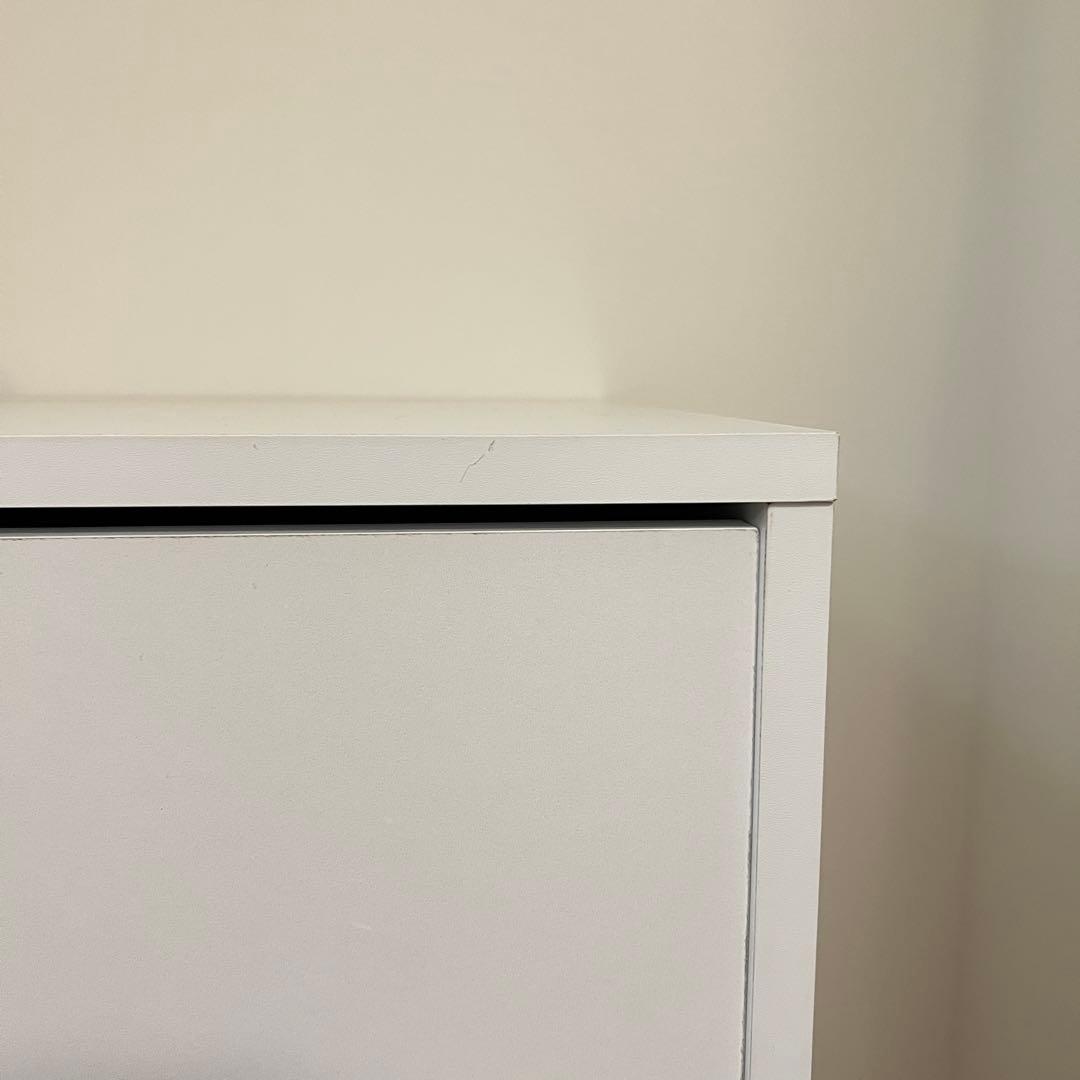 LOWYA サイドキャビネット サイドボード ホワイト×ゴールド