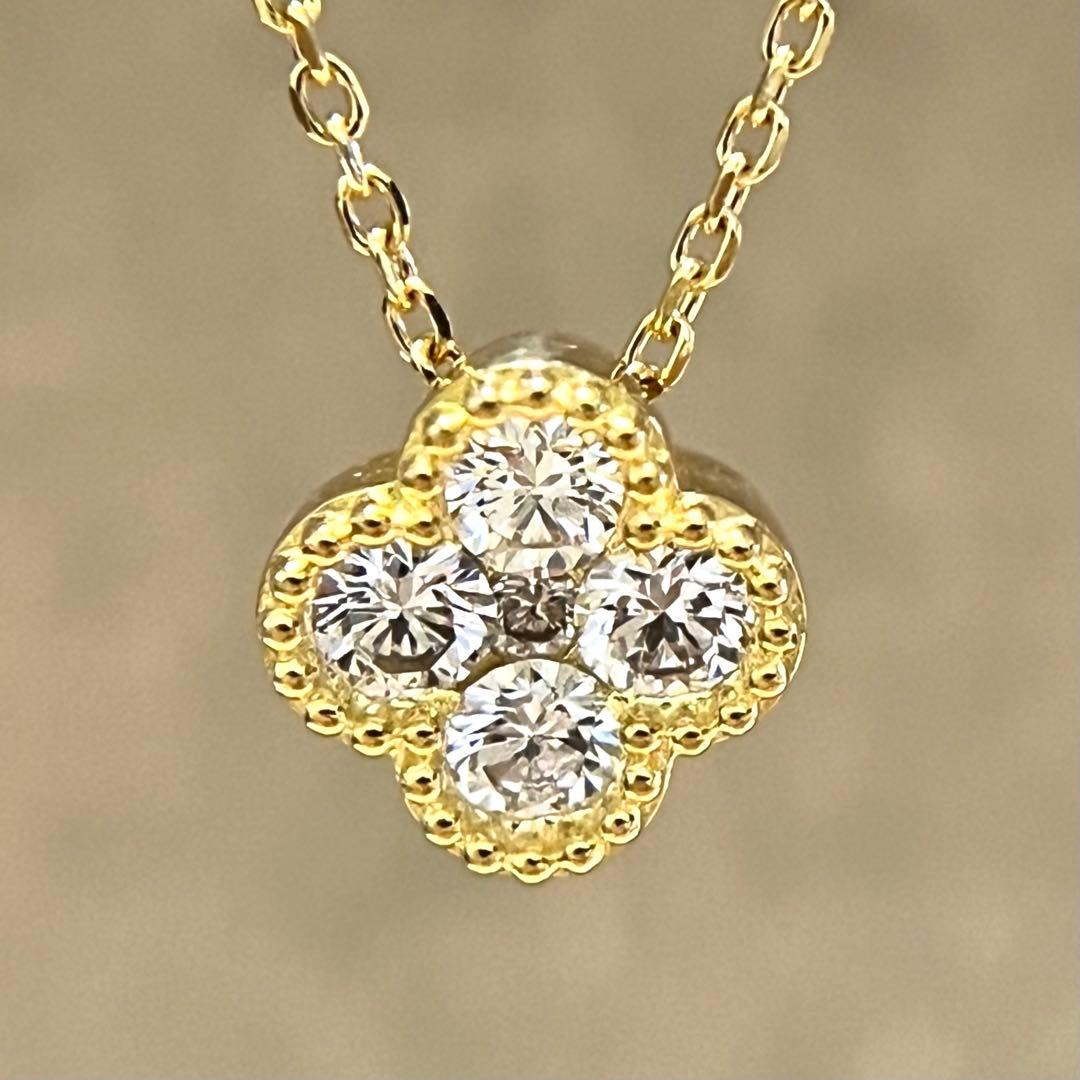 K18 イエローゴールド ダイヤモンド ネックレス