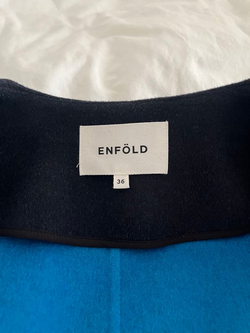 ENFÖLD ネイビー/ブルー ロングコート 36