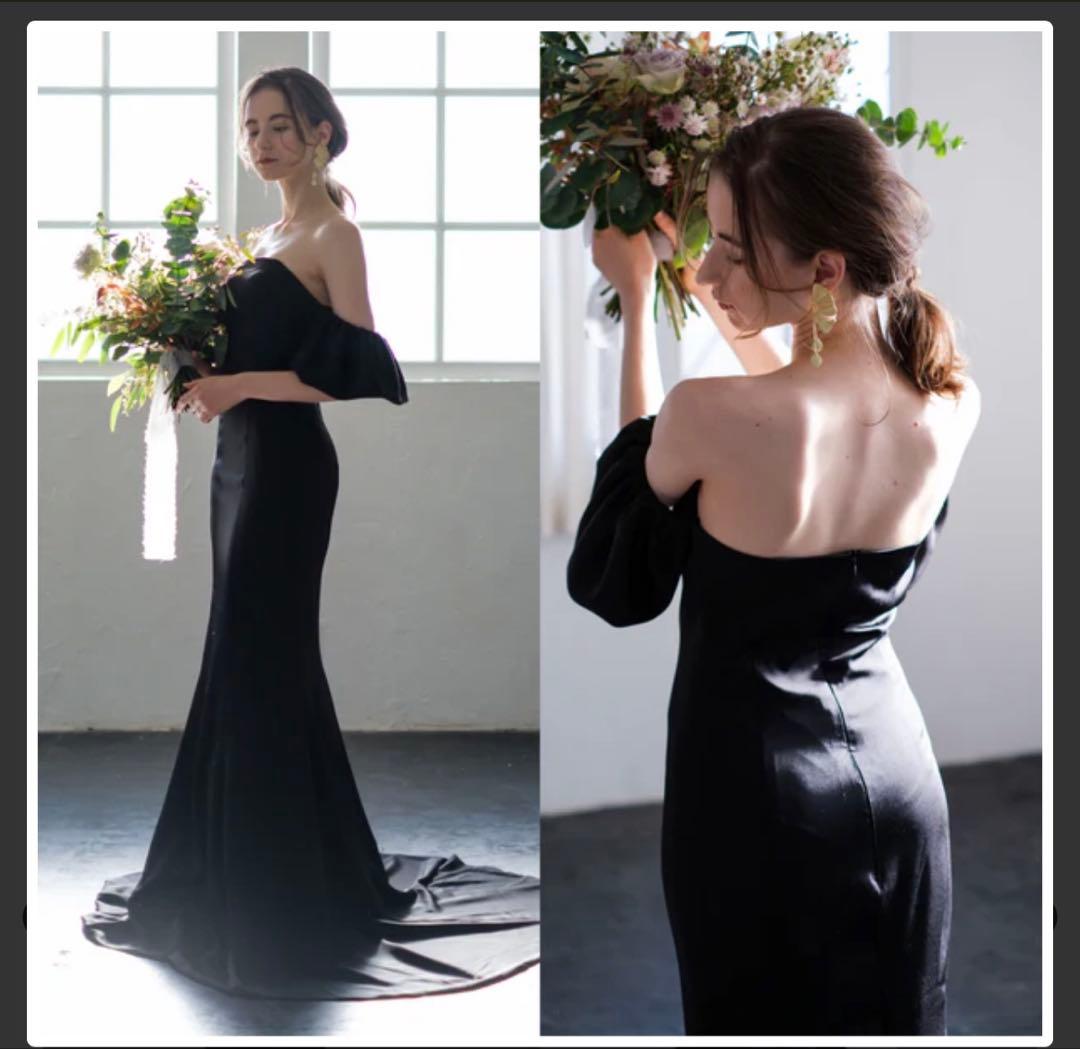 ドレスプロダクション W225BK Mサイズ オフショルダー マーメイドドレス