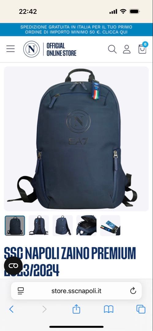 エンポリオアルマーニ　EA7 SSCナポリバックパック