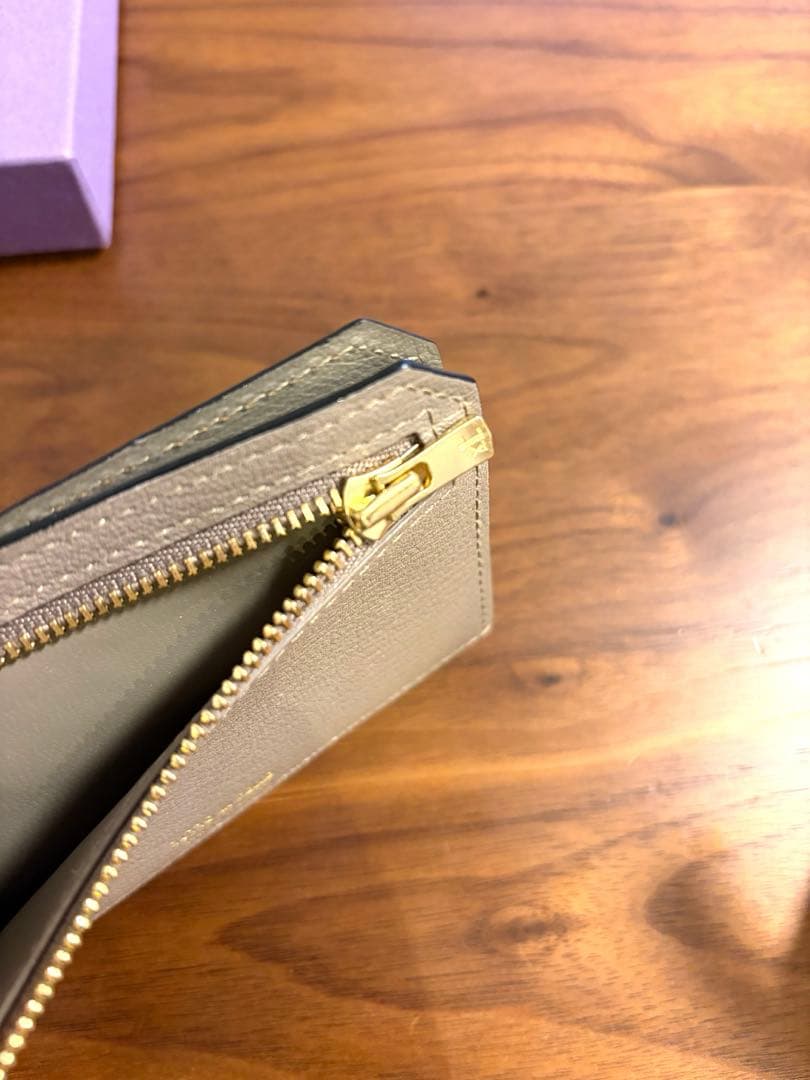 【ラルコバレーノ】 スマートミニウォレット財布 ベージュミントグリーン