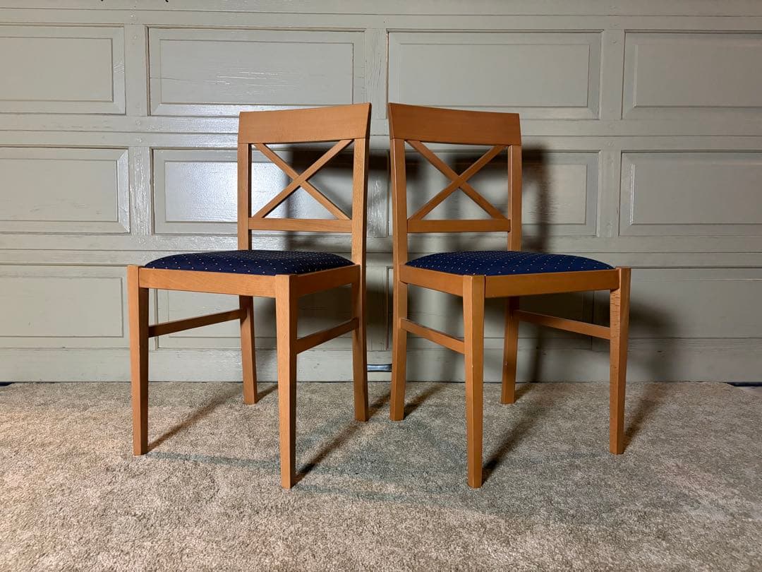 イタリア Calligaris DIVA クロスバックチェア ファブリック張り