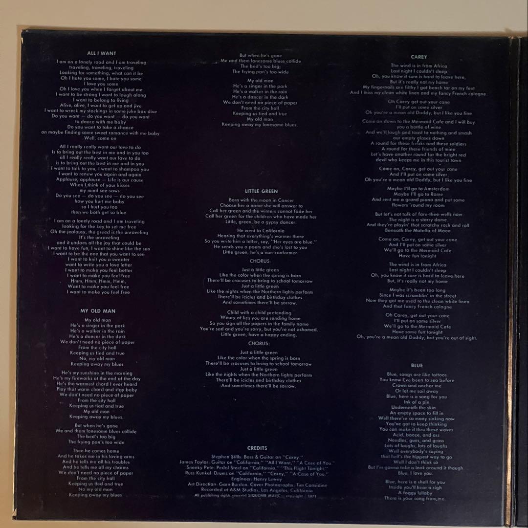 国内盤 Joni Mitchell / Blue レコード