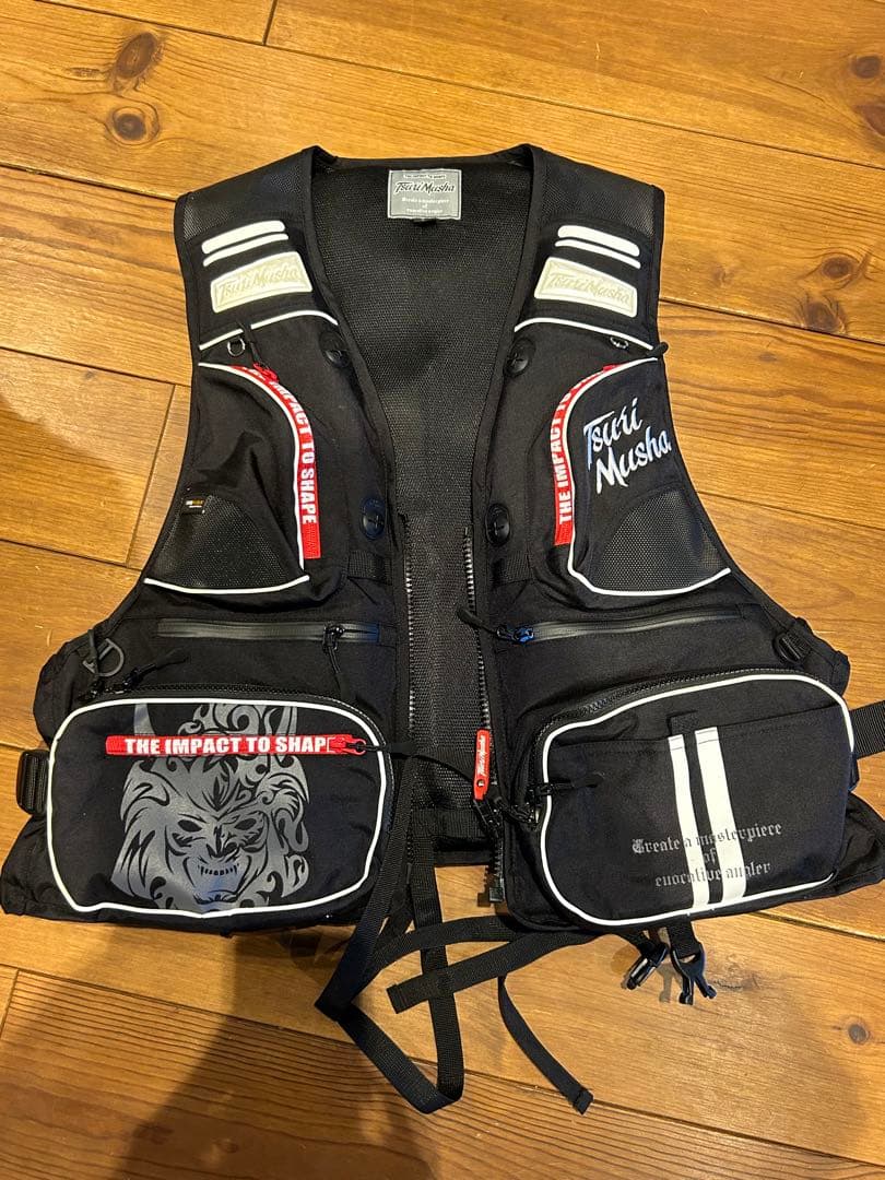 釣武者フェイスコーデュラフローティングベスト　XL