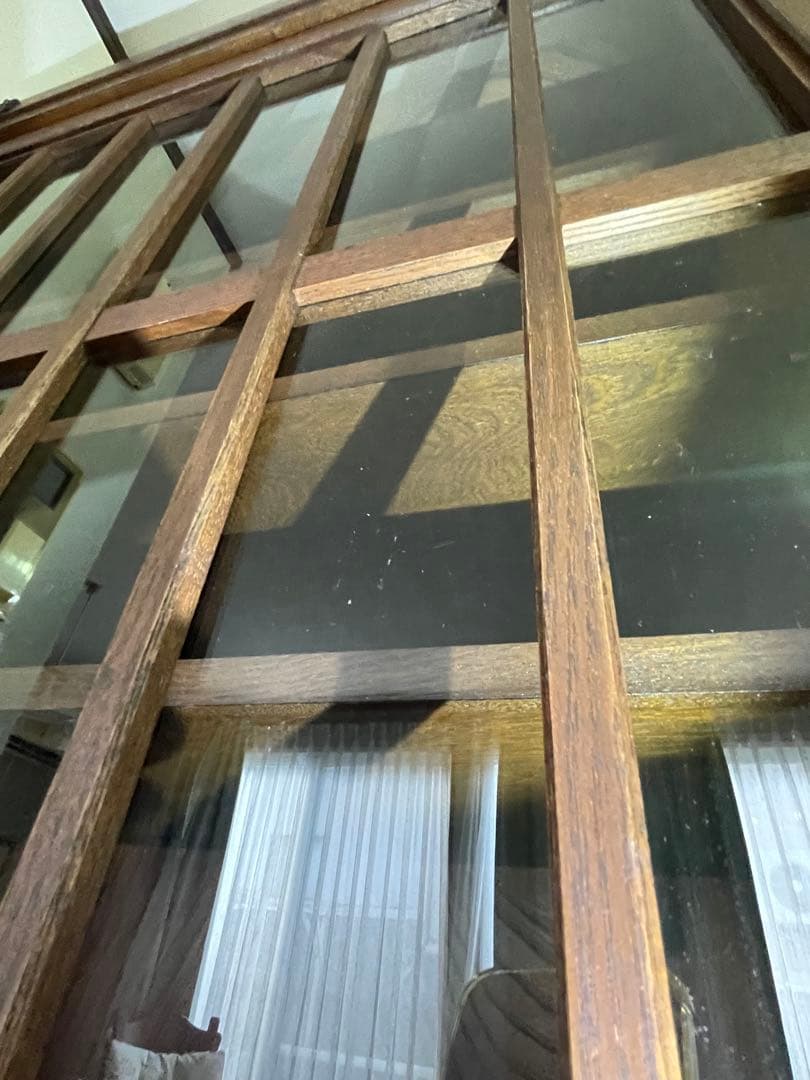 破格送料無料 アンティーク/水屋箪笥/食器棚/ガラス棚/ダイニングボード