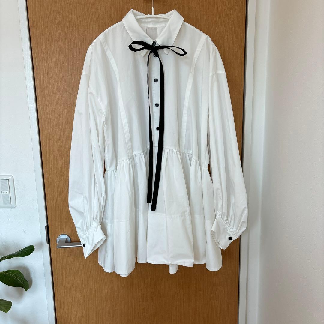 専用⭐︎カデュネ⭐︎美品〜ボウ付シャツチュニック