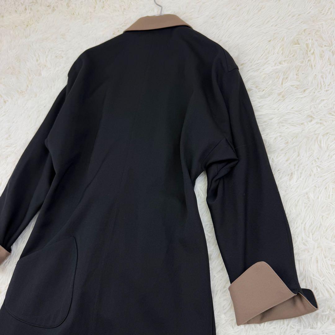 美品 ティエリーミュグレー オールド コート ウールギャバジン ワンピース 黒