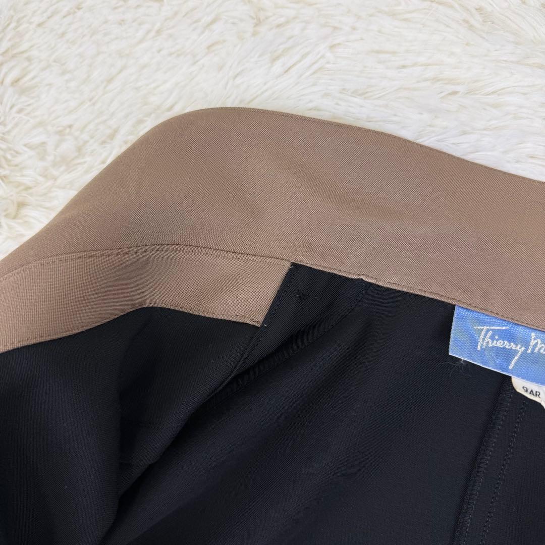 美品 ティエリーミュグレー オールド コート ウールギャバジン ワンピース 黒