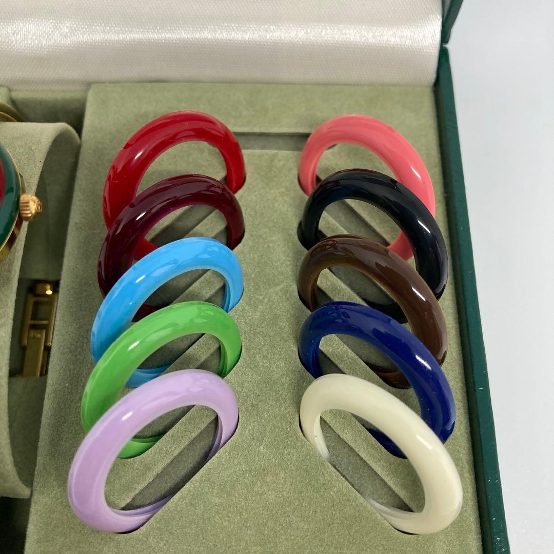 GUCCI クォーツ腕時計 カラーバンド付き ジャンク