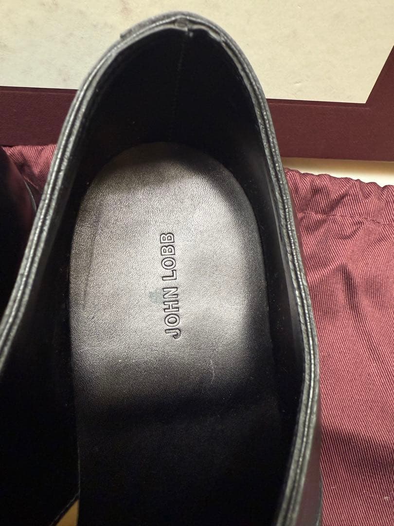 けん 美品箱付JOHN LOBBジョンロブ ストレートチップ9Eブラック