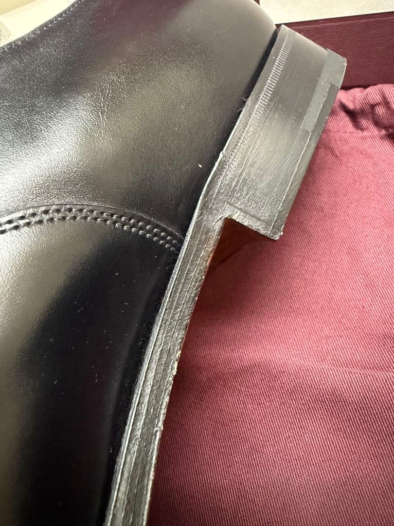 けん 美品箱付JOHN LOBBジョンロブ ストレートチップ9Eブラック