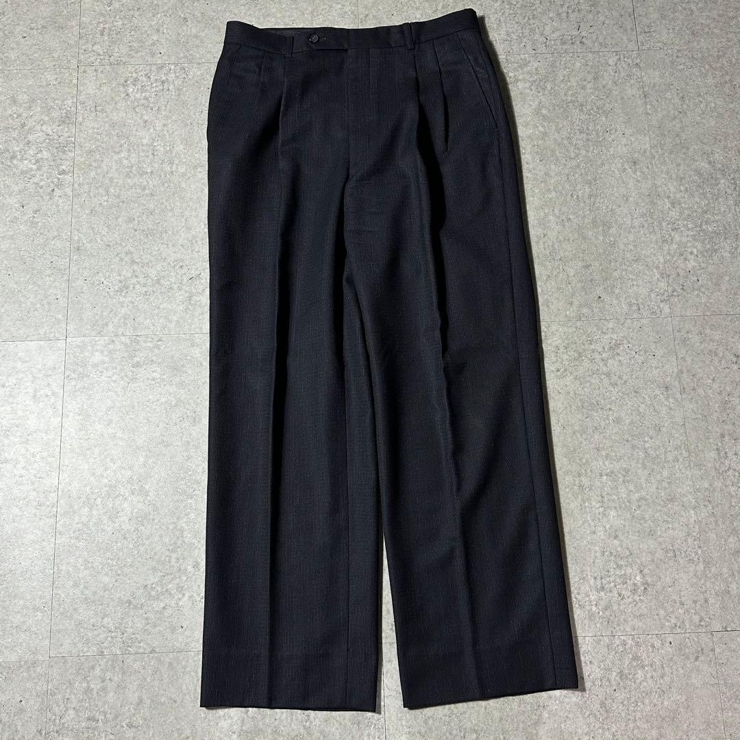 Christian Dior3ピース セットアップ ダークグレー 掠れストライプ