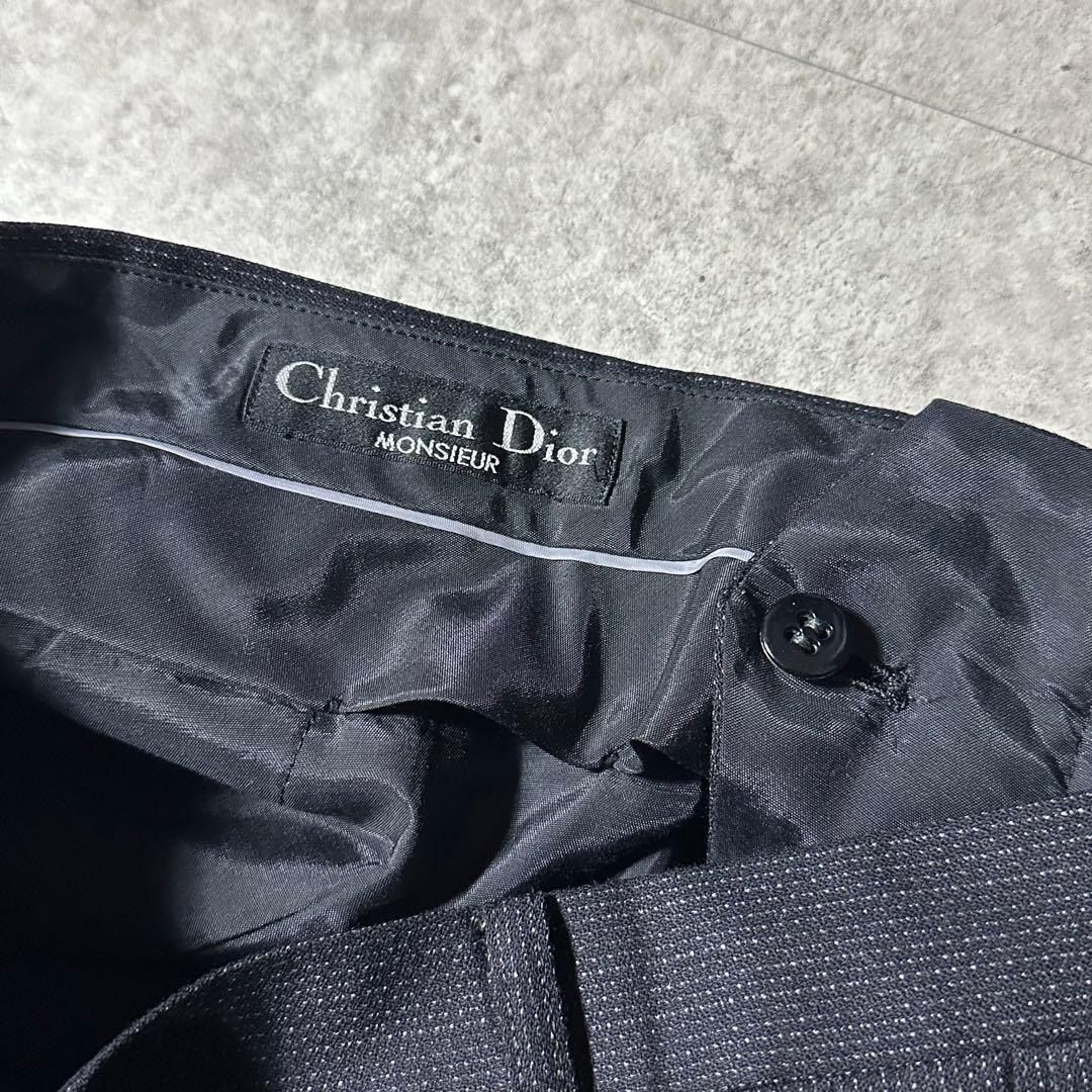 Christian Dior3ピース セットアップ ダークグレー 掠れストライプ