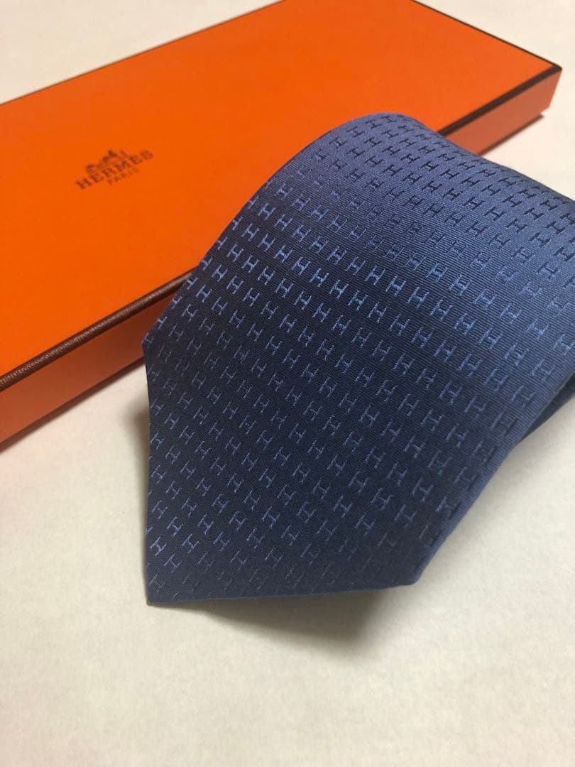 エルメス ネクタイ ［ファソネ］H柄　【極美品】