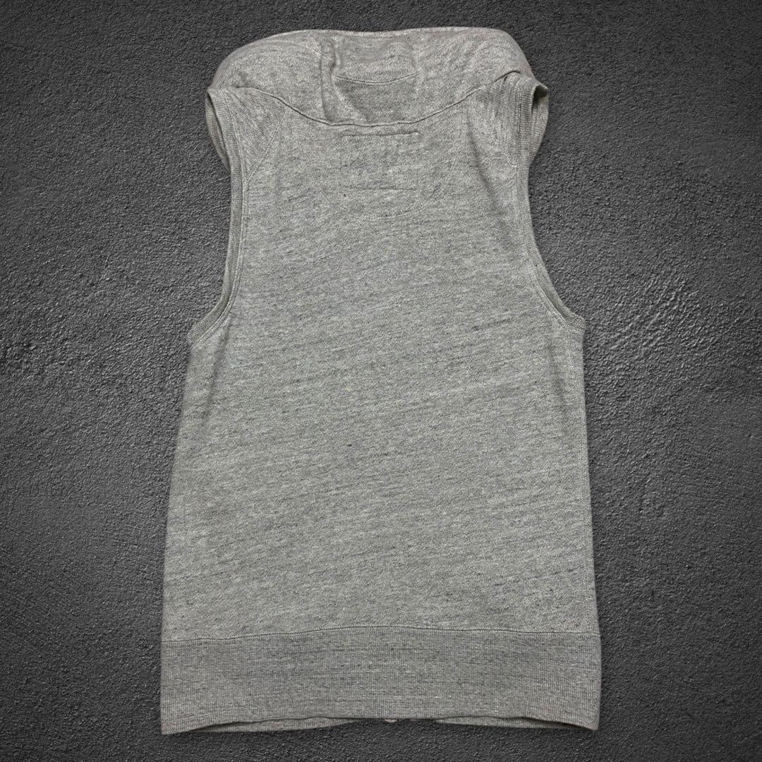 トップス goa big hooded sweat double zip up vest