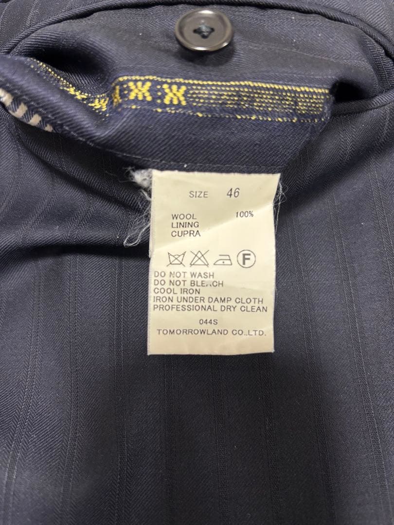 TOMORROWLAND Pilgrim Zegna ネイビースーツ 46