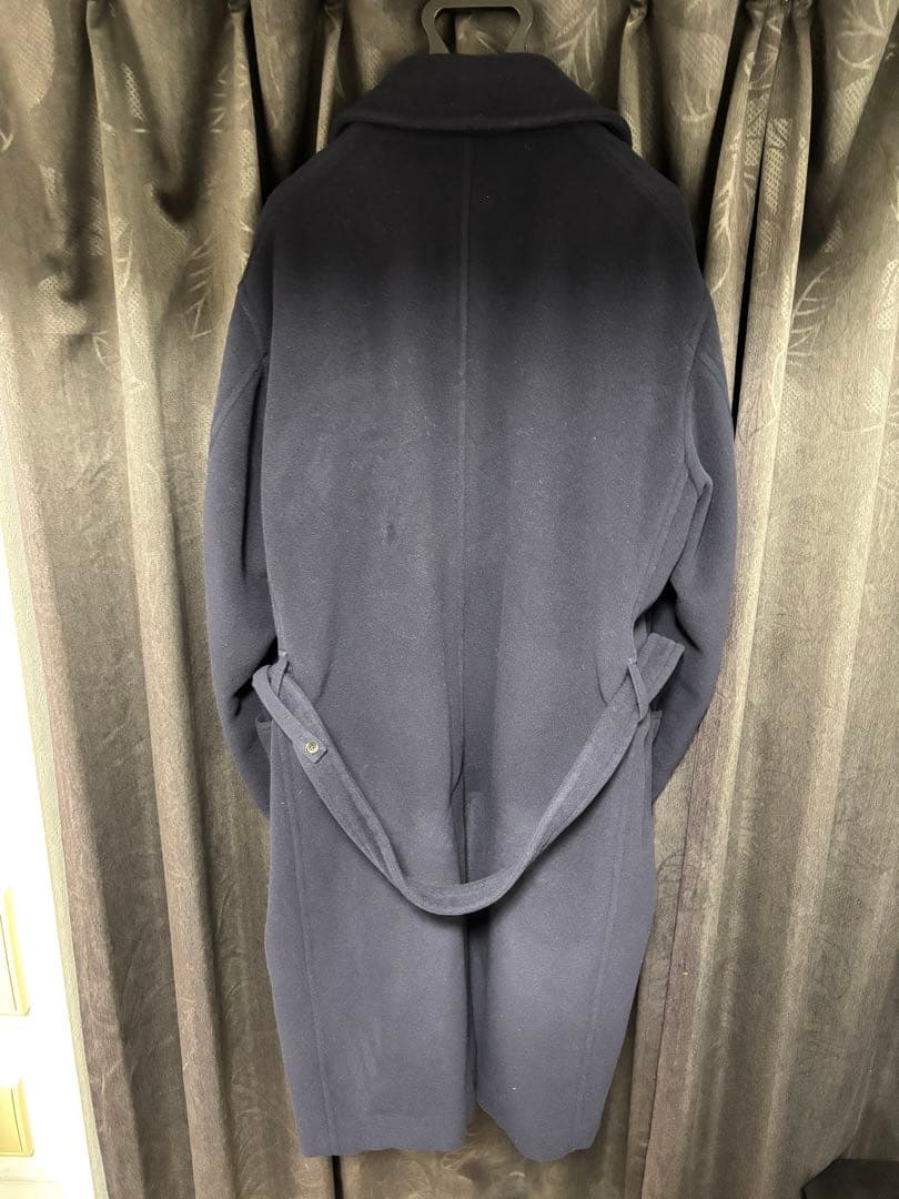 22AW COMOLI ミリタリーウールコート ネイビー サイズ3 美品
