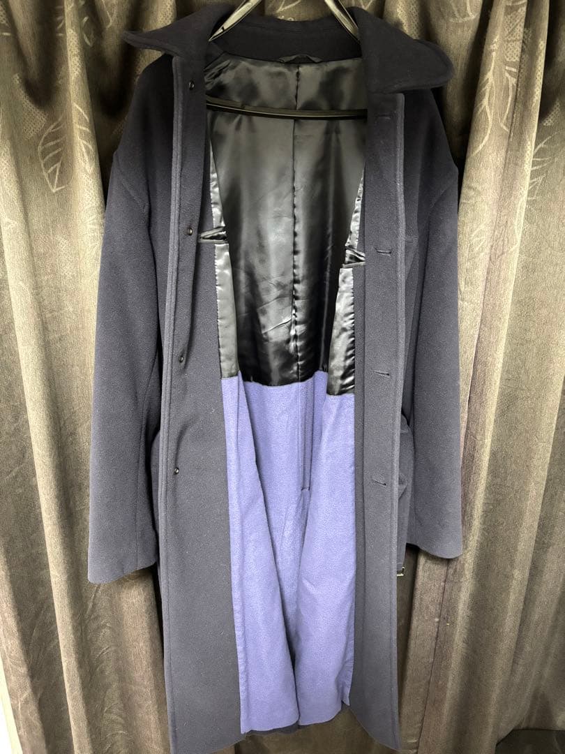 22AW COMOLI ミリタリーウールコート ネイビー サイズ3 美品