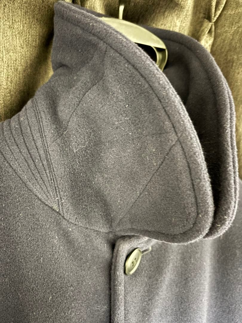 22AW COMOLI ミリタリーウールコート ネイビー サイズ3 美品