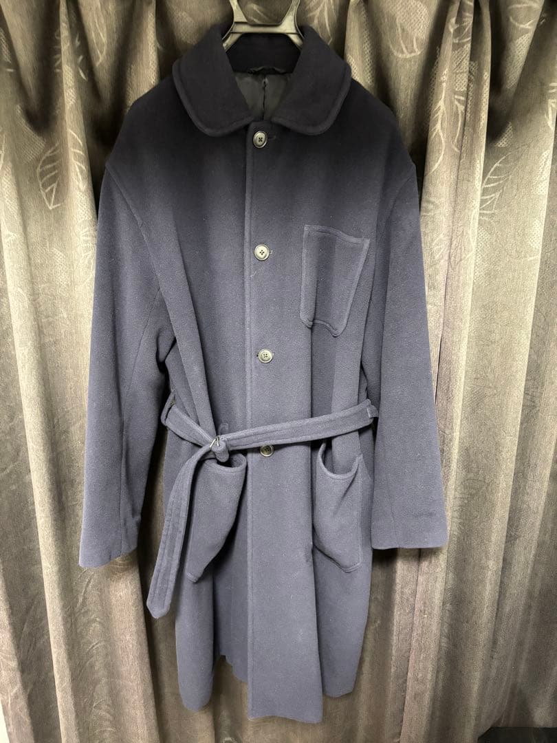 22AW COMOLI ミリタリーウールコート ネイビー サイズ3 美品