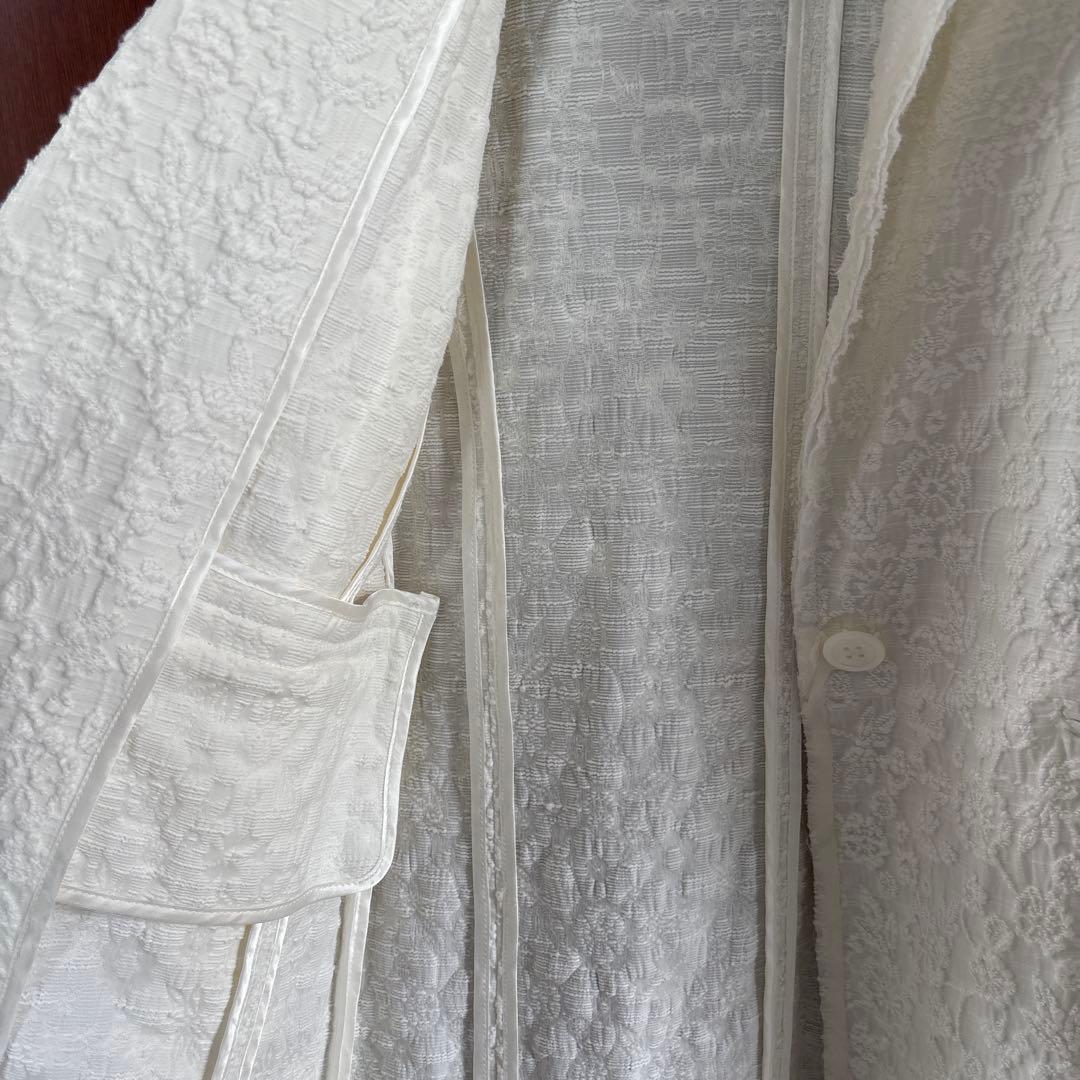 エルマノシェルビーノ チェスターコート スプリングコート ホワイト イタリア製