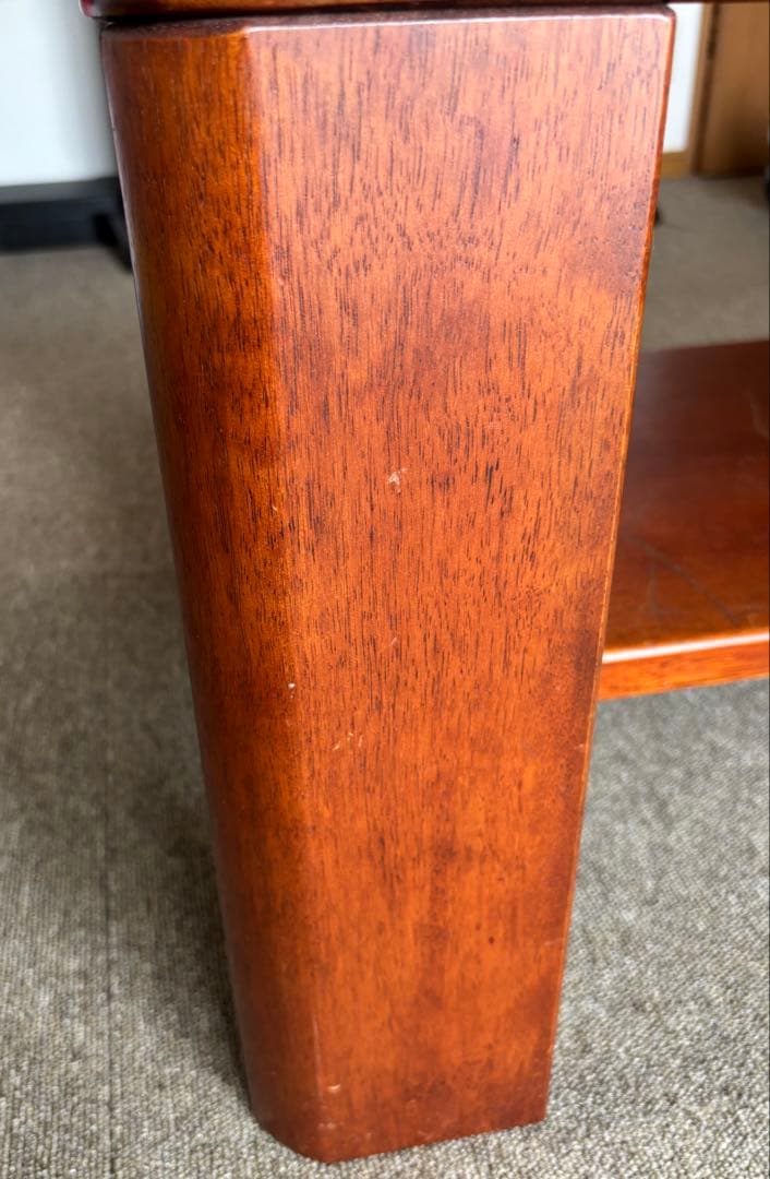 maruni マルニ木工　レトロ ガラス天板　ローテーブル