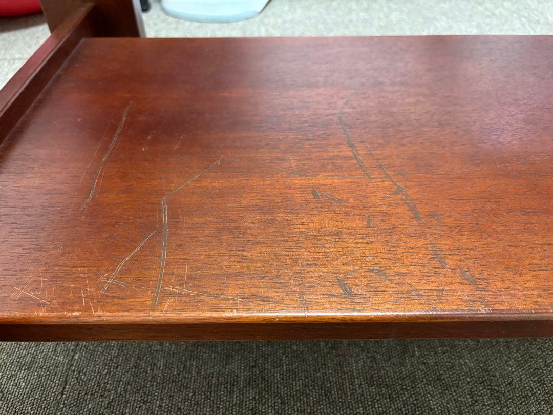 maruni マルニ木工　レトロ ガラス天板　ローテーブル