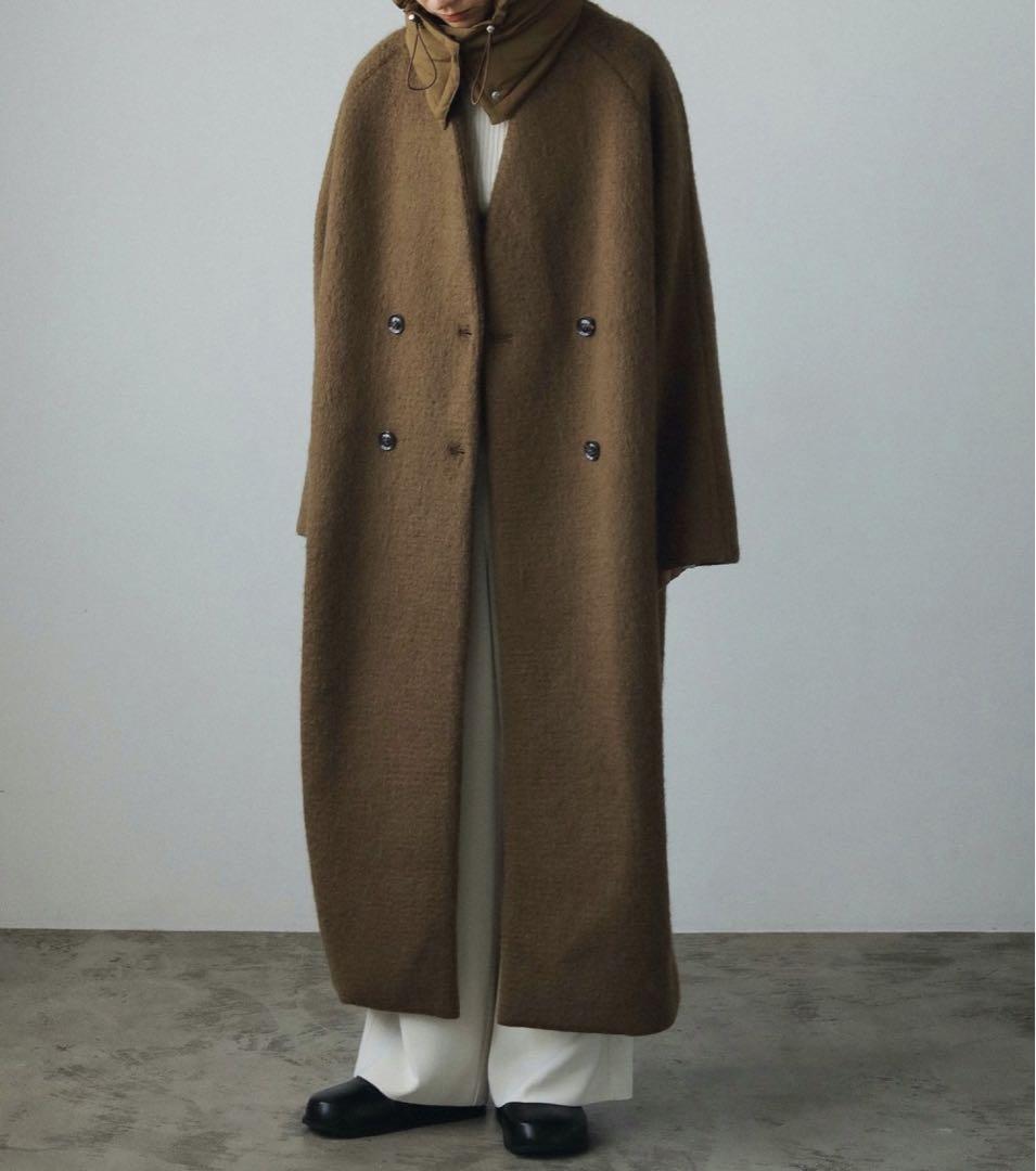 anuke Collarless Shaggy Coat 36インチ