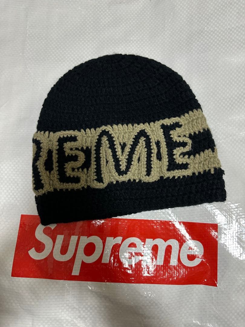 Supreme ニット帽 黒・ベージュ